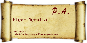Piger Agnella névjegykártya